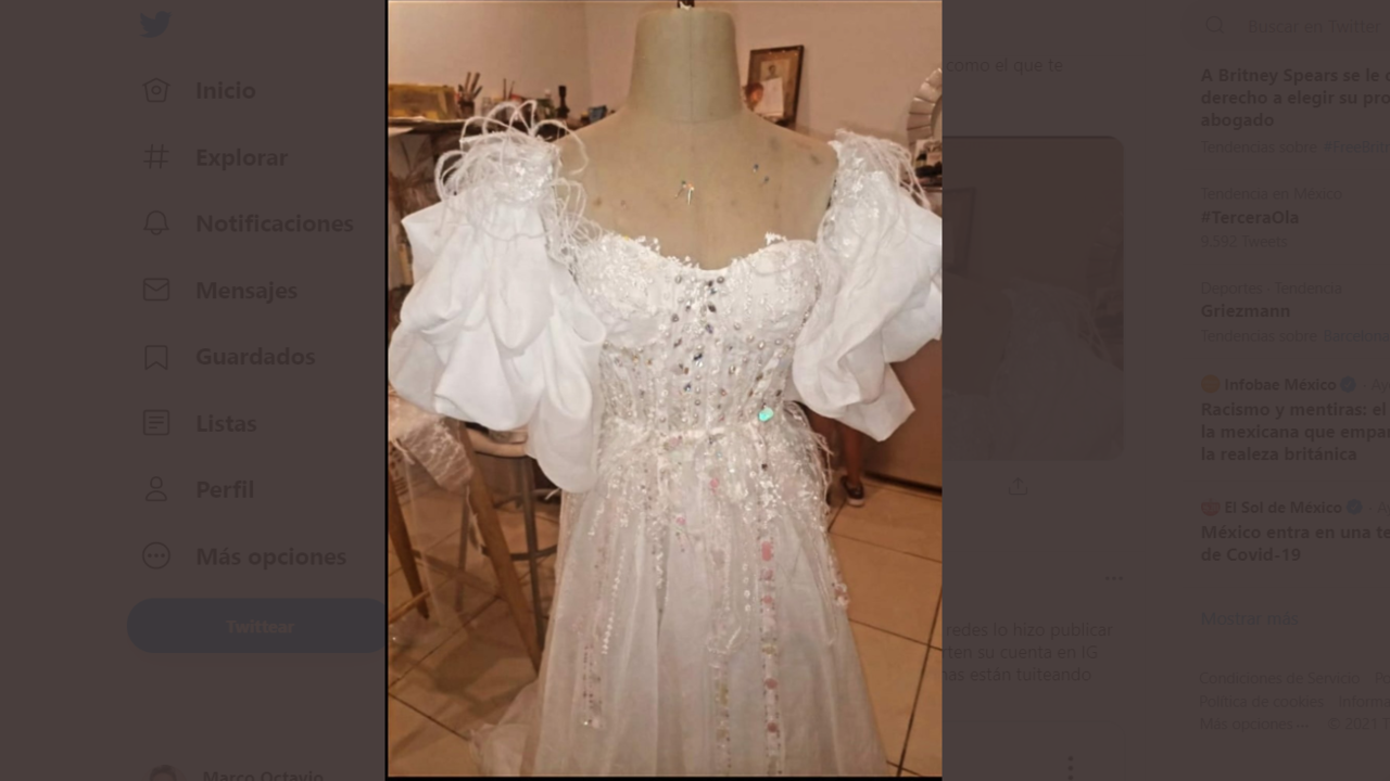 Exhiben a diseñador por estafar con vestido de novia malhecho y sucio